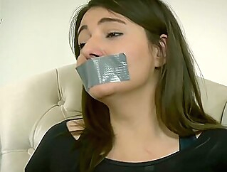 Turkish Actress Sude Dogar Blindfolded Cleave Gagged bdsm bondage brunette