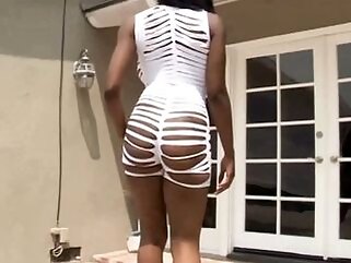 Hot Ebony Likes Anal Sex! anal blowjob cumshot